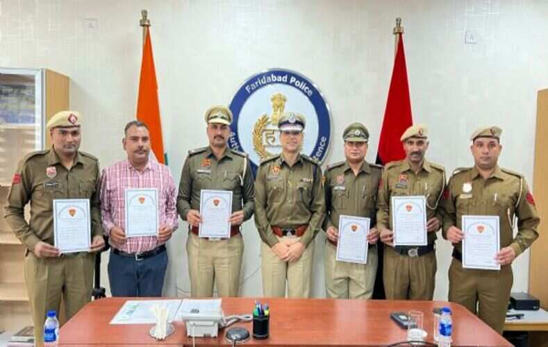 फरीदाबाद: छह पुलिसकर्मियों को चुना हीरो ऑफ द वीक