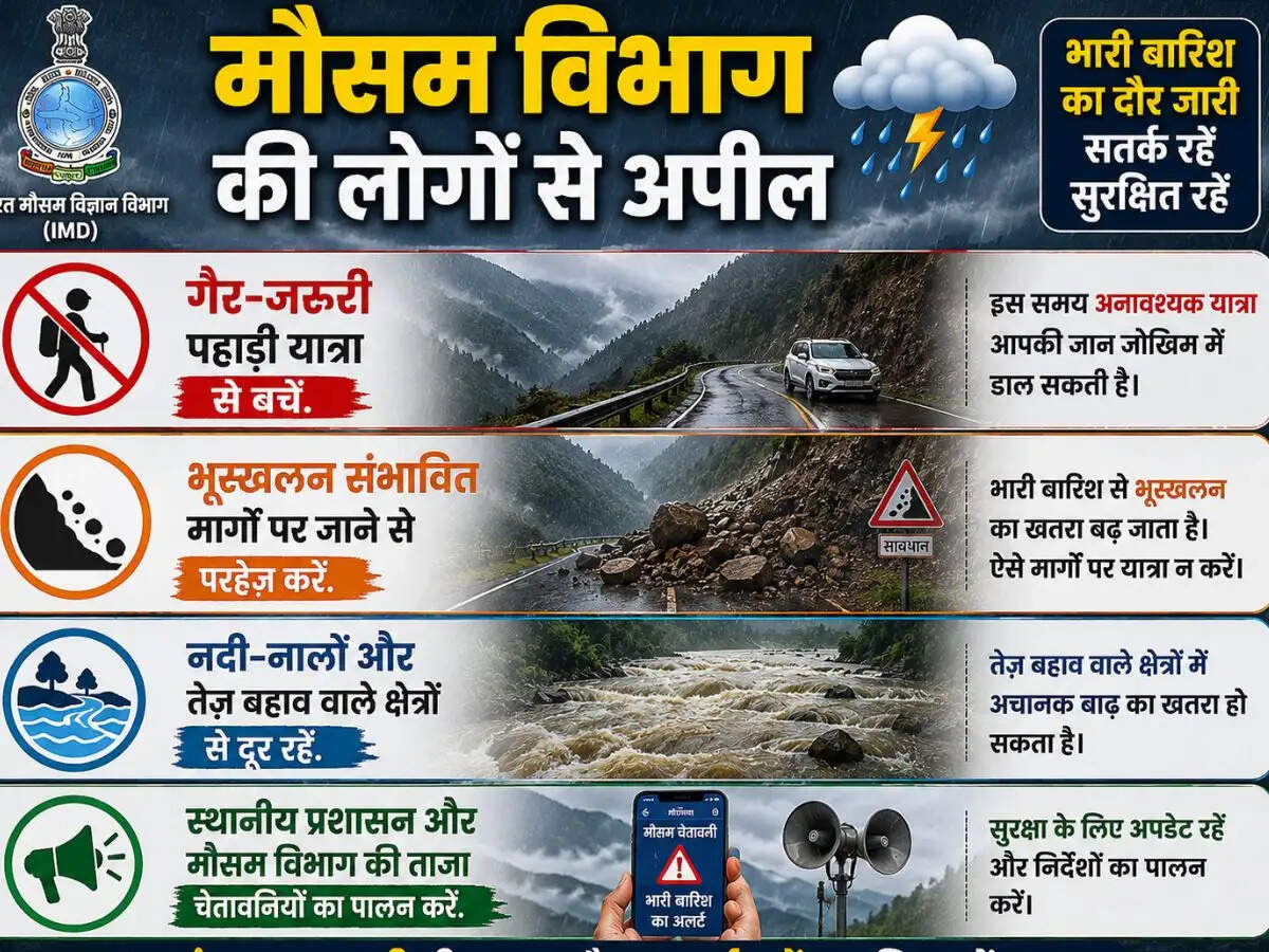हिमाचल, उत्तराखंड और जम्मू-कश्मीर में बारिश की चेतावनी: यात्रा से पहले जानें मौसम का हाल