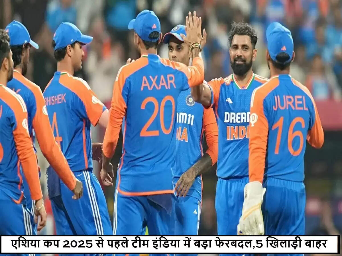 भारतीय क्रिकेट टीम में एशिया कप 2025 के लिए महत्वपूर्ण बदलाव