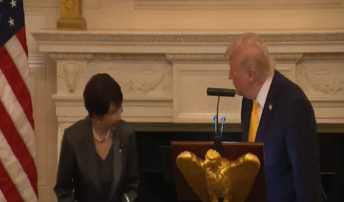 डोनाल्ड ट्रम्प और जापानी प्रधानमंत्री की प्रेस ब्रीफिंग में हास्य और तनाव का मिश्रण