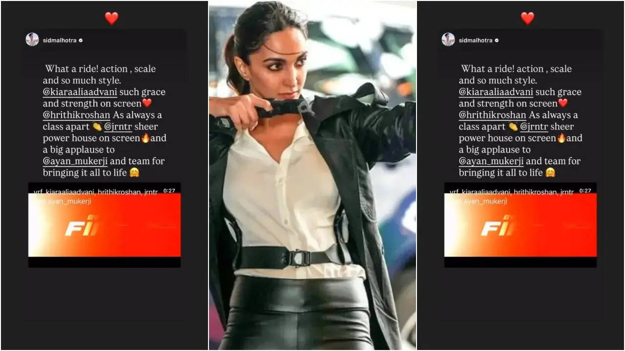 सिद्धार्थ मल्होत्रा ने वॉर 2 की की तारीफ, कियारा आडवाणी की अदाकारी पर जताया प्यार