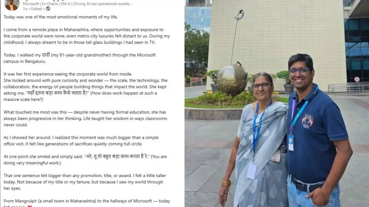बेंगलुरु से माइक्रोसॉफ्ट तक: दादी के साथ पोते की प्रेरणादायक यात्रा
