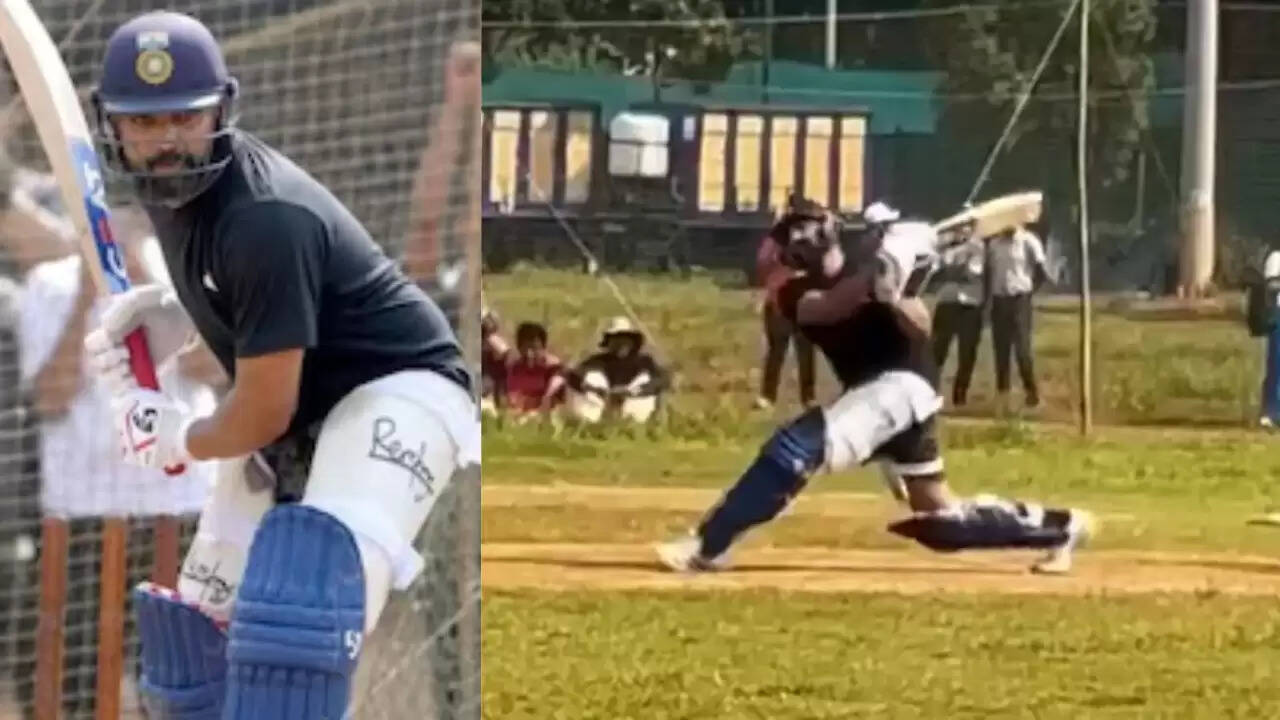 रोहित शर्मा का छक्का: प्रैक्टिस में टूटी अपनी ही कार की खिड़की