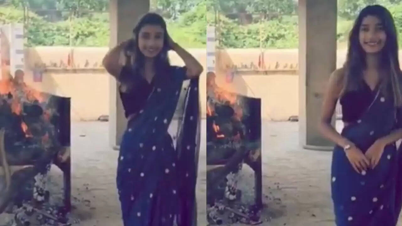 सोशल मीडिया पर वायरल हुआ विवादास्पद वीडियो: श्मशान घाट पर डांस करती युवती