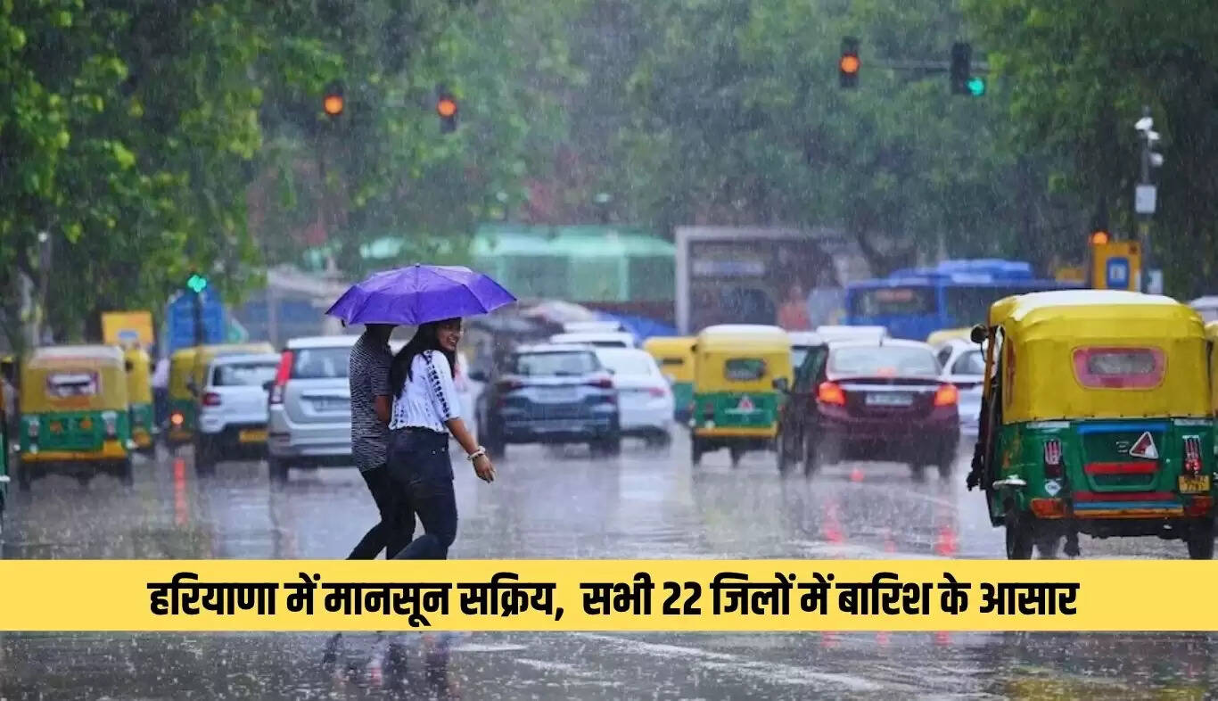 हरियाणा में मानसून की शुरुआत: सभी जिलों में बारिश की संभावना