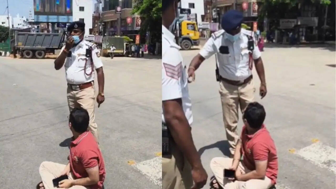 बेंगलुरु में वीआईपी मूवमेंट के खिलाफ नागरिक का विरोध वायरल