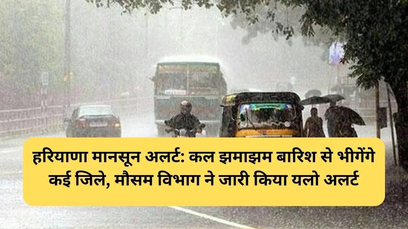 हरियाणा में मानसून का अलर्ट: भारी बारिश की संभावना