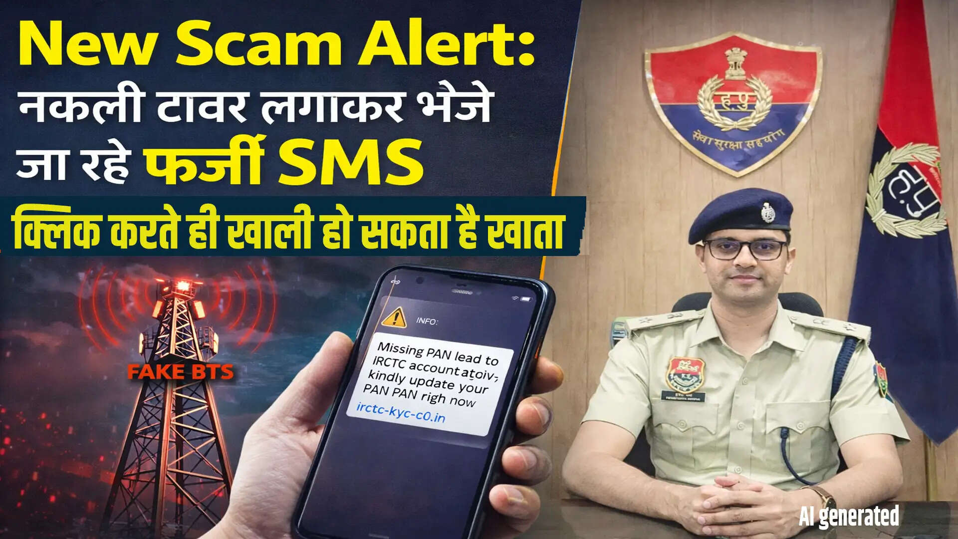 साइबर ठगी का नया तरीका: नकली मोबाइल टावर से भेजे जा रहे फर्जी SMS