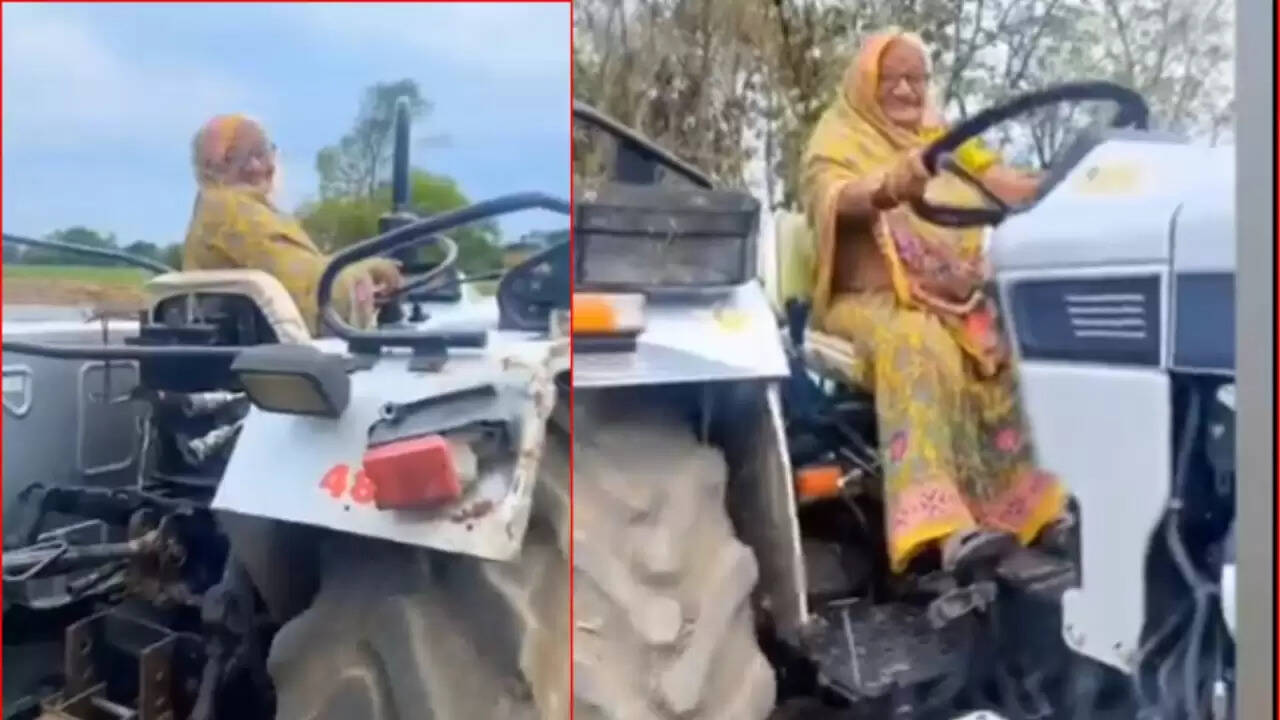 80 साल की दादी का ट्रैक्टर चलाने का वीडियो बना प्रेरणा का स्रोत