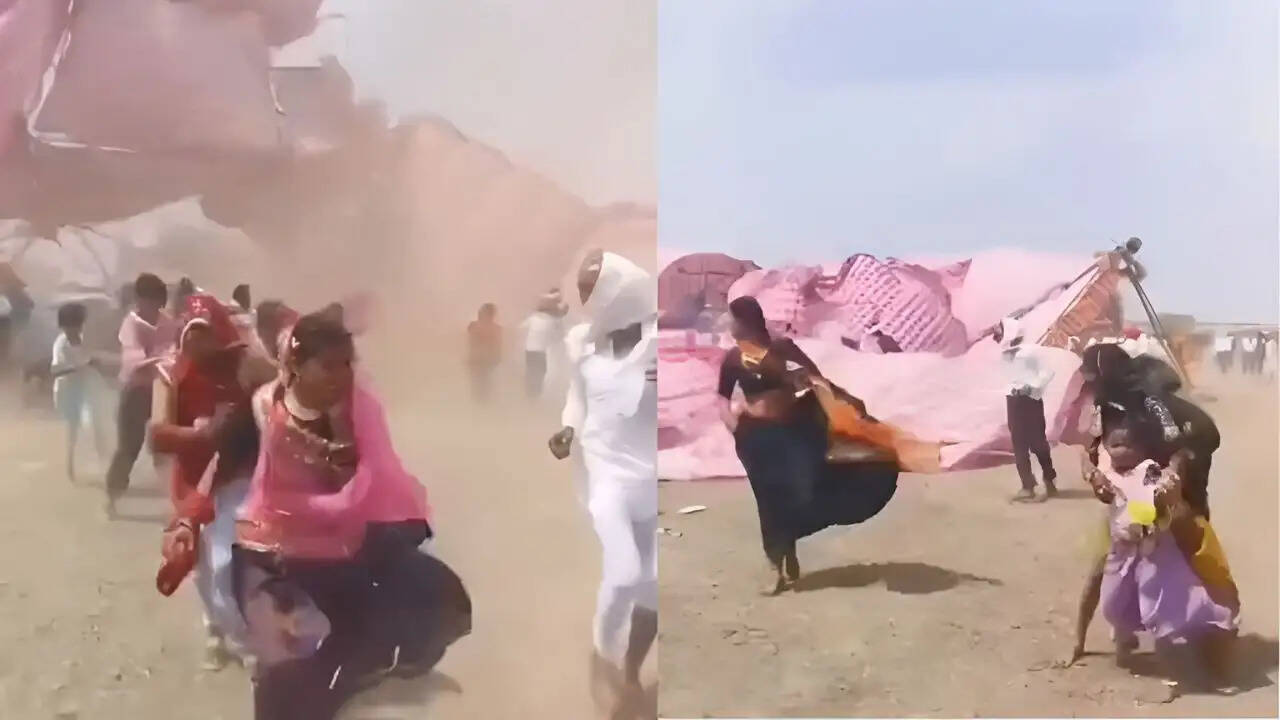 टोंक में सामूहिक विवाह समारोह में बवंडर ने मचाई तबाही