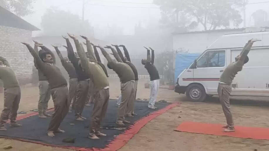 योगाभ्यास से जवानों को स्वस्थ जीवन की ओर प्रेरित किया गया