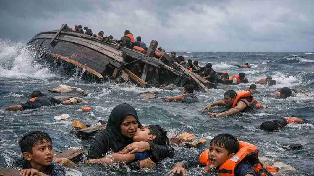 अंडमान सागर में रोहिंग्या शरणार्थियों की नाव पलटी, 250 लोग लापता