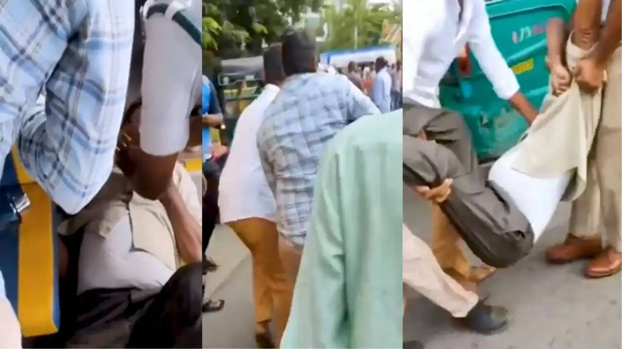विजयवाड़ा में स्कूली बस हादसे से बाल-बाल बचे छात्र