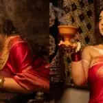 अशनूर कौर का बोल्ड लुक: साड़ी में धुनुची और गजरा के साथ शानदार पोज़