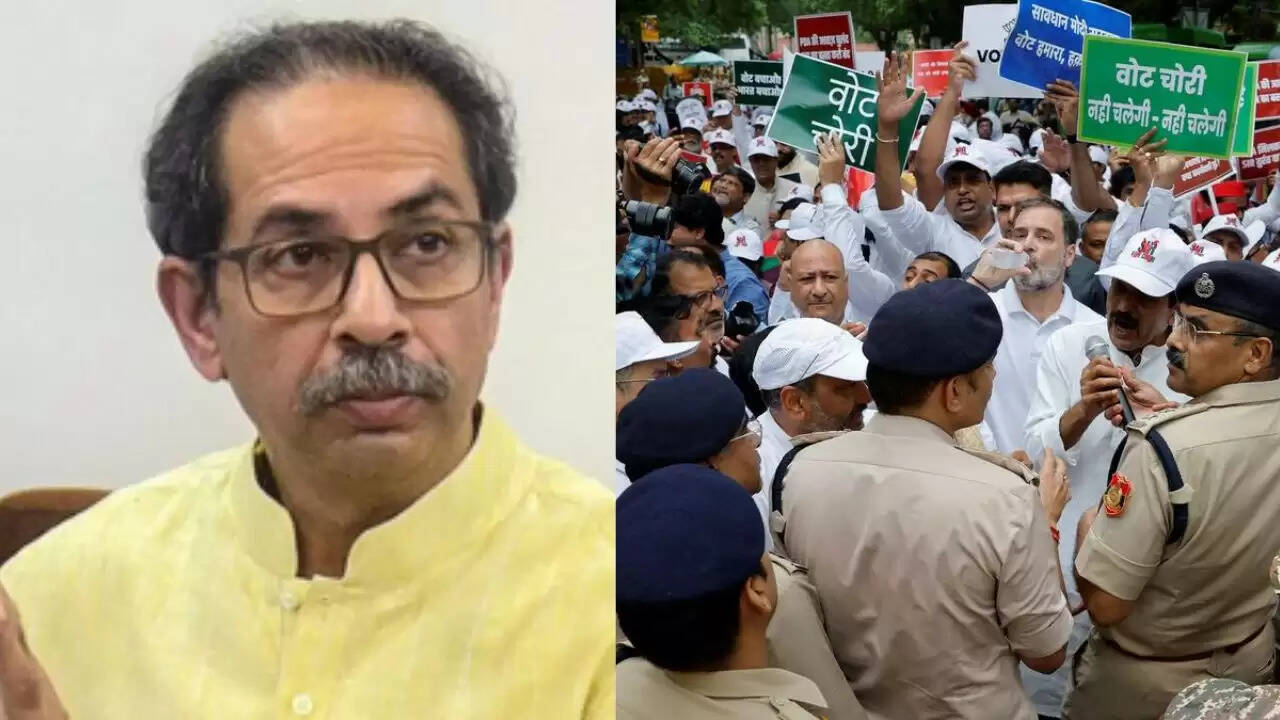 वोट चोरी के आरोपों पर विपक्ष का प्रदर्शन, उद्धव ठाकरे का केंद्र पर हमला