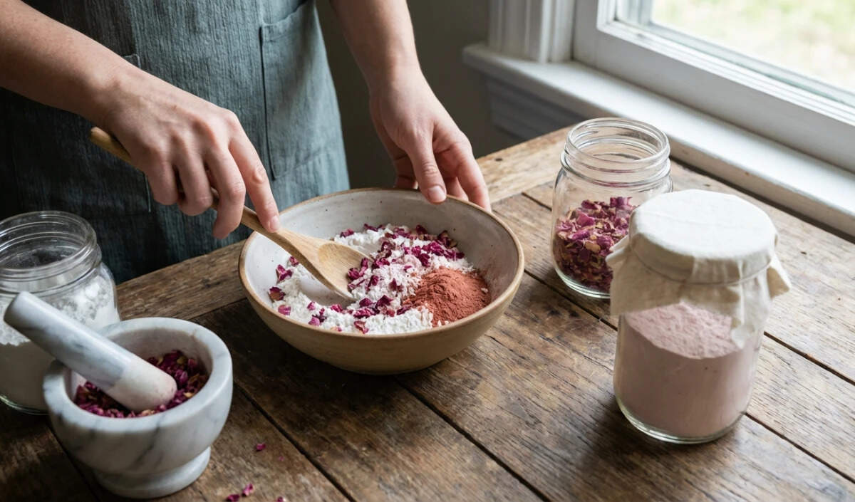 गर्मी में प्राकृतिक पाउडर बनाने की विधि