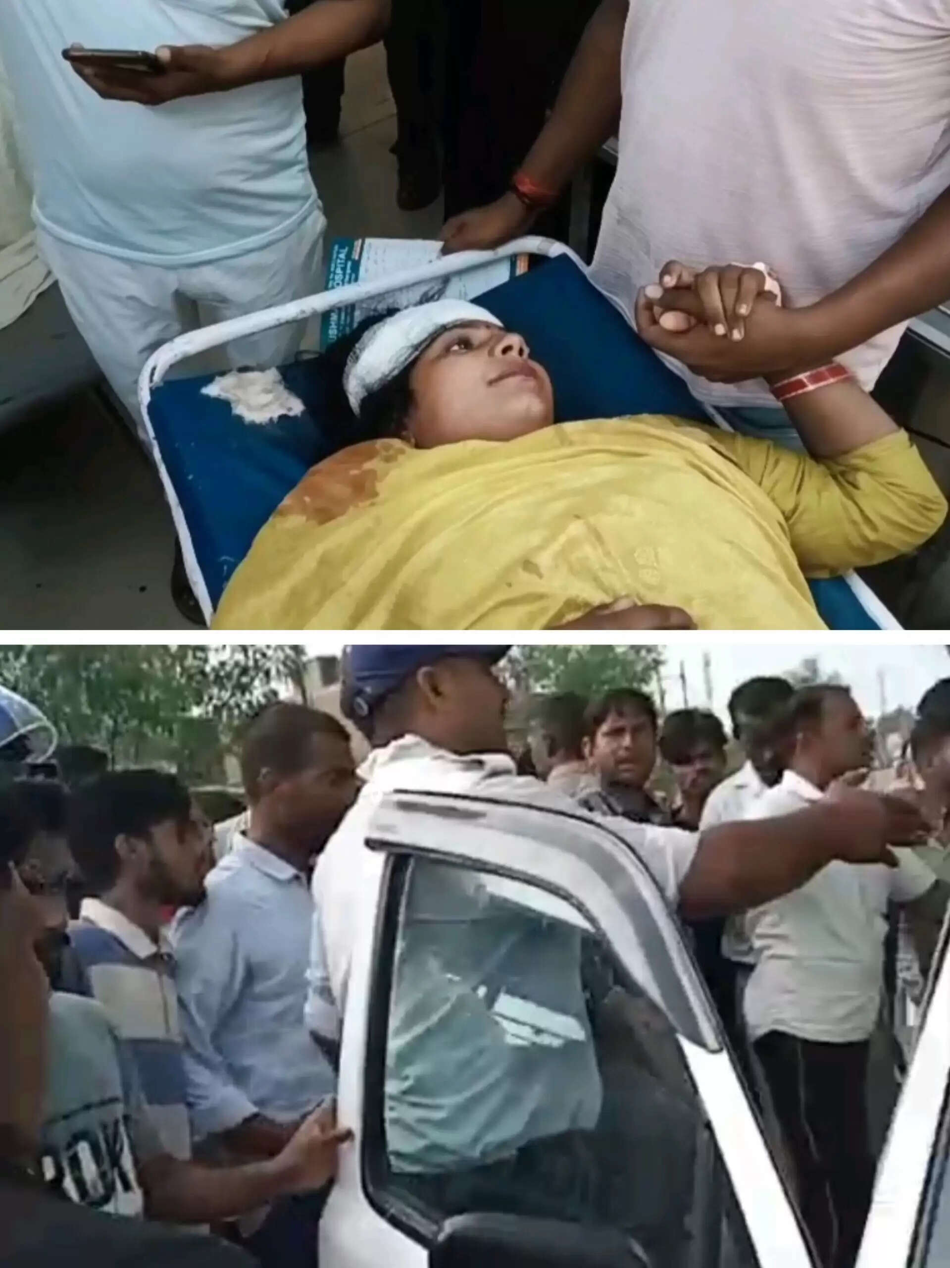 मुरादाबाद में ट्रैफिक पुलिस की लापरवाही से महिला घायल, दो पुलिसकर्मी निलंबित