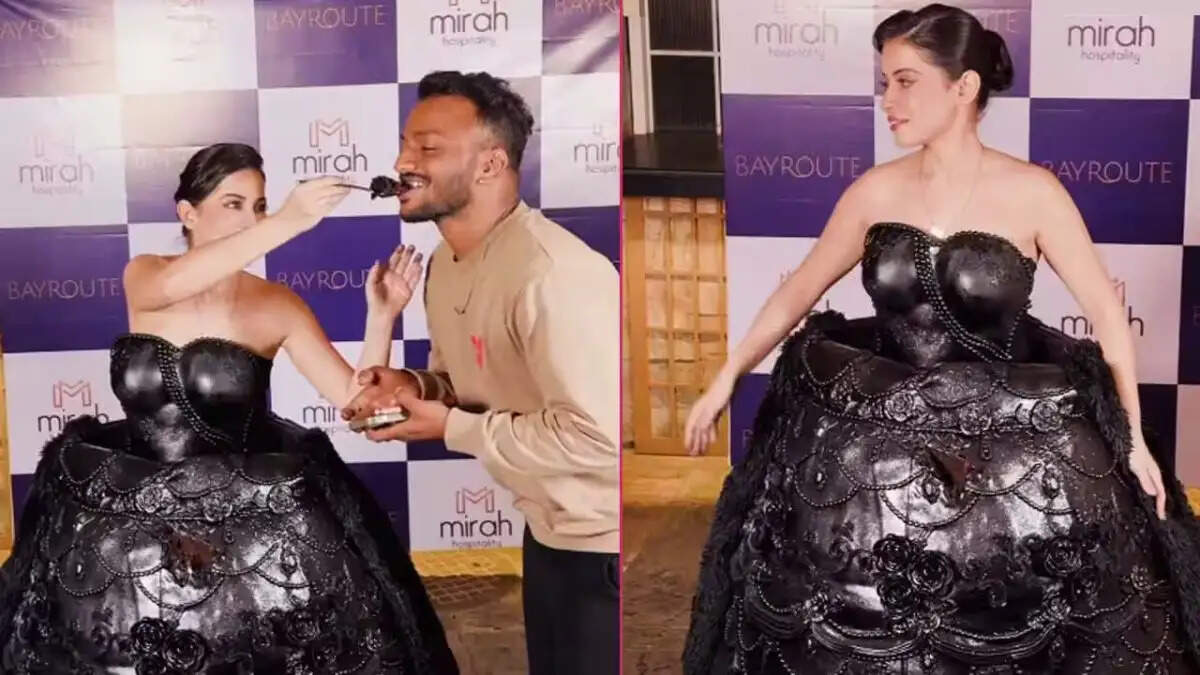 उर्फी जावेद की केक ड्रेस: सोशल मीडिया पर मचाया हंगामा