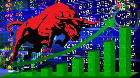 शेयर बाजार में लगातार तीसरे दिन तेजी का रुख, सेंसेक्स 293 अंक तक उछला