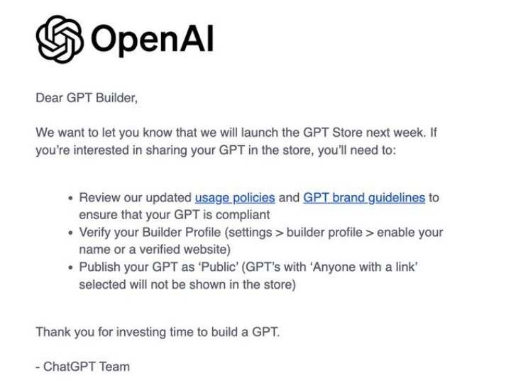 OpenAI अगले हफ्ते लॉन्च करेगी GPTs स्टोर, खुद का चैटबॉट बनाकर कमा सकते हैं पैसे 